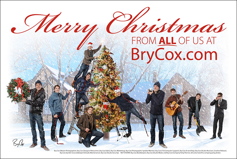 How I Created My New Christmas Card A Self Group Portrait Brycoxworkshops Com
