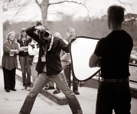 Photographing a model