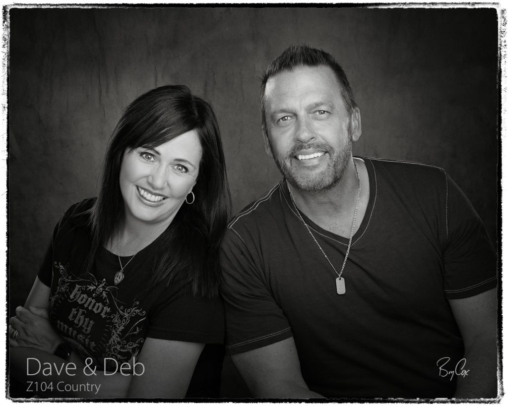 Dave & Deb of Z104 Country, portrait by Bry Cox