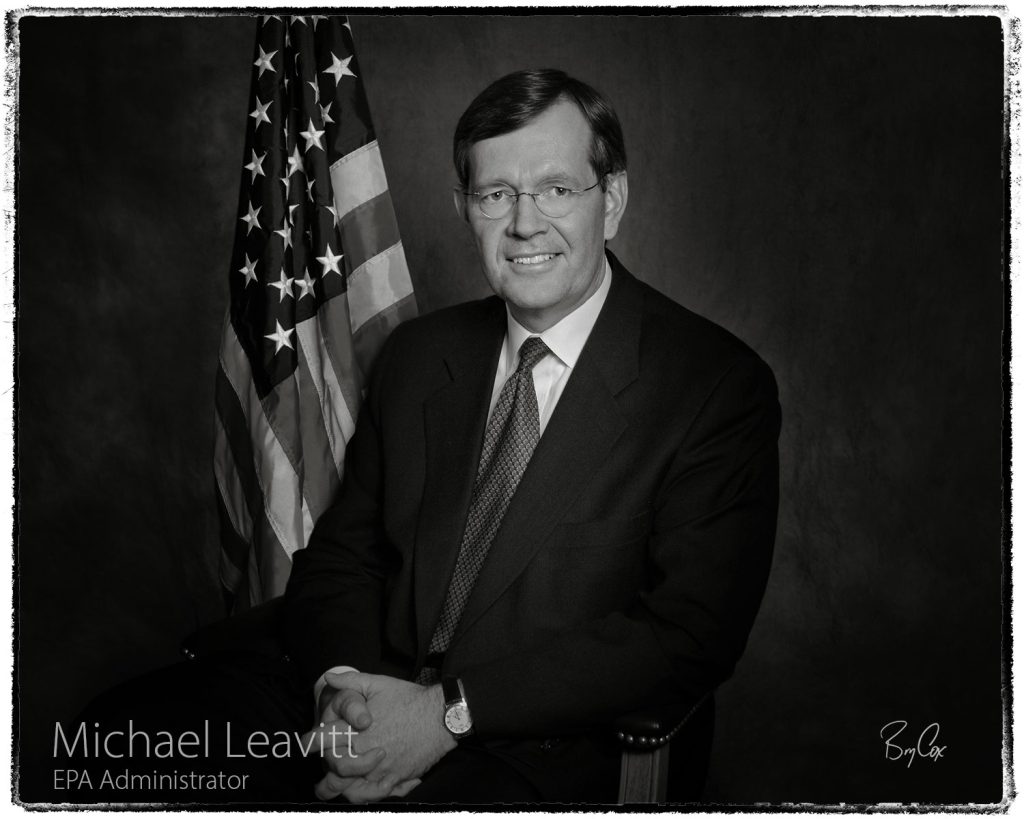 Michael Leavitt, EPA Administrator, portrait by Bry Cox