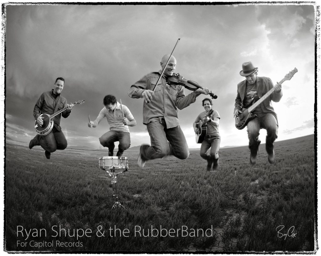 Ryan Shupe and the RubberBand for Capitol Records, portrait by Bry Cox