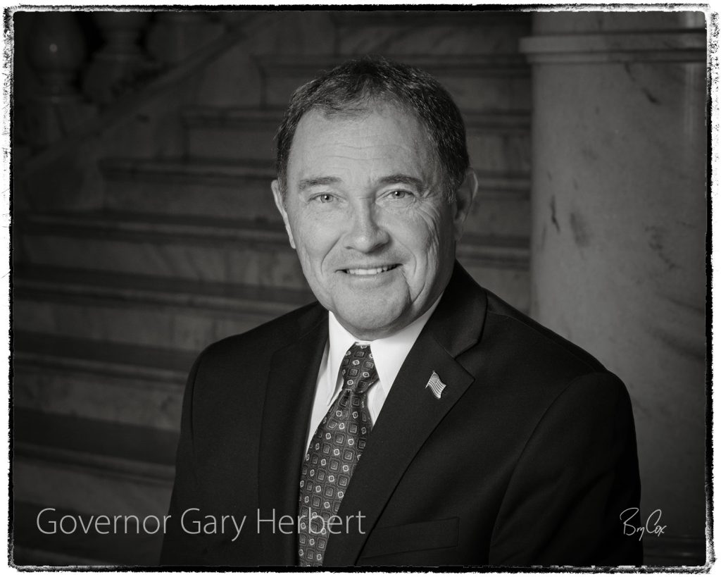 Governor Gary Herbert, portrait by Bry Cox