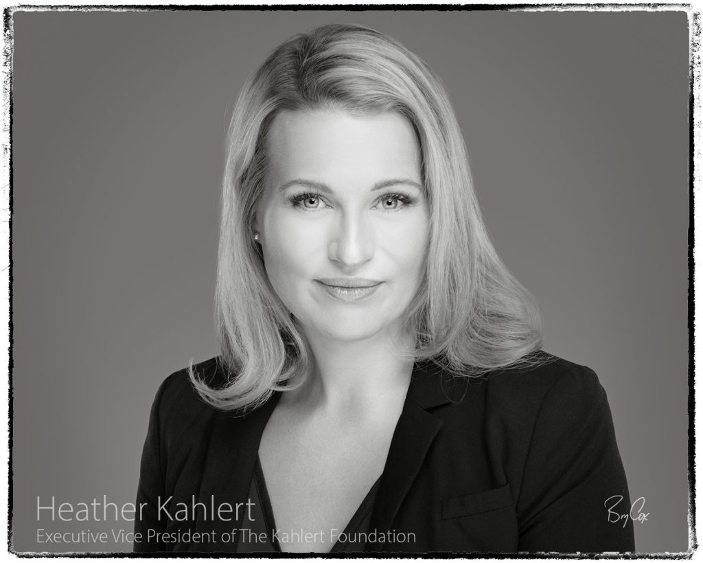 Heather Kahlert Executive Vice President of the Kahlert Foundation, portrait by Bry Cox