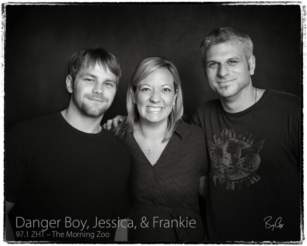 The Morning Zoo with Danger Boy, Jessica, and Frankie. Portrait by Bry Cox